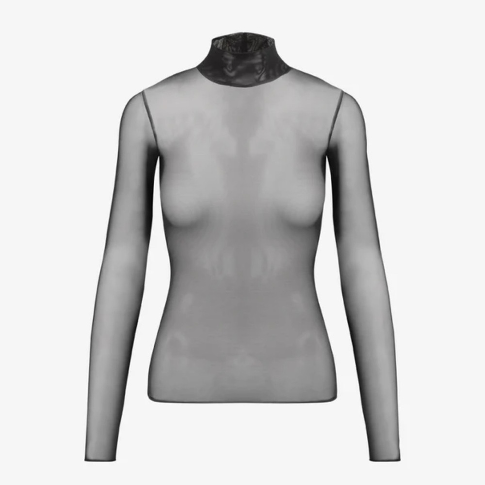 Commando sheer mesh turtleneck, never worn. Undergarment shows thru